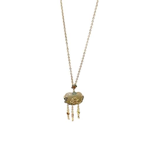 Collier en laiton fait à la main, avec résine, avec 5cm chaînes de rallonge, Placage, bijoux de mode & pour femme Environ 40 cm, Vendu par PC