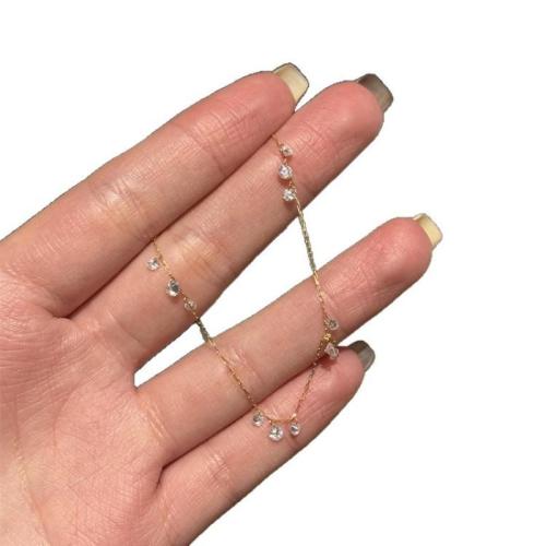 Collier en laiton strass, avec 5cm chaînes de rallonge, Placage, bijoux de mode & pour femme & avec strass, plus de couleurs à choisir Environ 40 , Vendu par PC