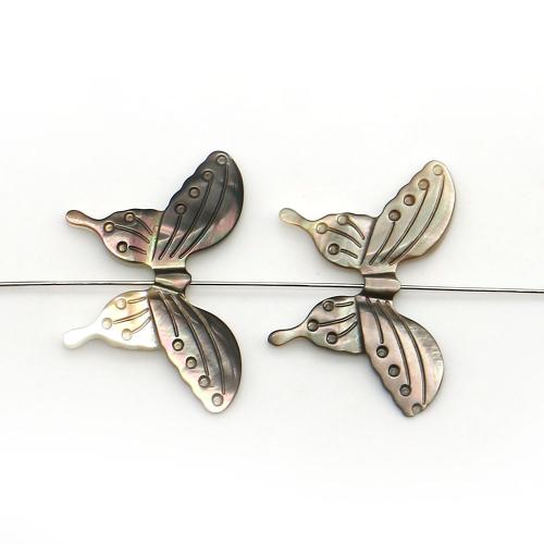 Природные стеклянные бусы, Черная-Лип-Шелл, бабочка, природный & DIY продается PC