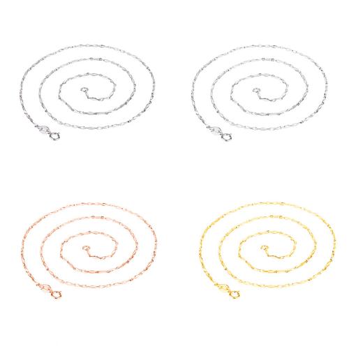 Argent sterling 925 collier de chaîne, chaîne de lingots & DIY & normes différentes pour le choix, plus de couleurs à choisir, Vendu par PC[