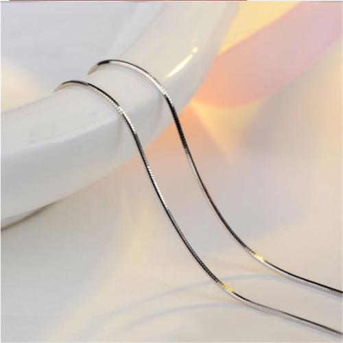 Argent sterling 925 collier de chaîne, DIY & chaîne serpent, plus de couleurs à choisir, 0.7mm Environ 18 pouce, Vendu par PC[