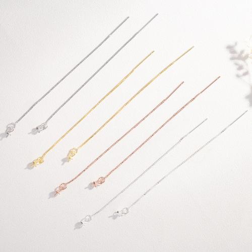 925 Sterling Silver Earring thread, DIY [