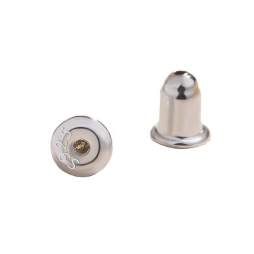 925 пробы аксессуар-разъем для уха, Пуля, DIY, Много цветов для выбора, 6mm, продается Пара