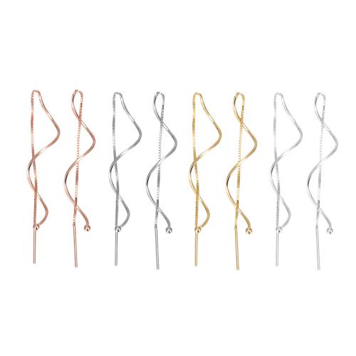 925 Sterling Silver Earring thread, for woman 100mm [