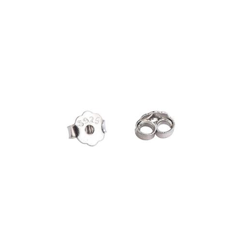 composant d'écrou d'oreille en argent pur, Argent sterling 925, pour femme, plus de couleurs à choisir, 4mm, Vendu par paire