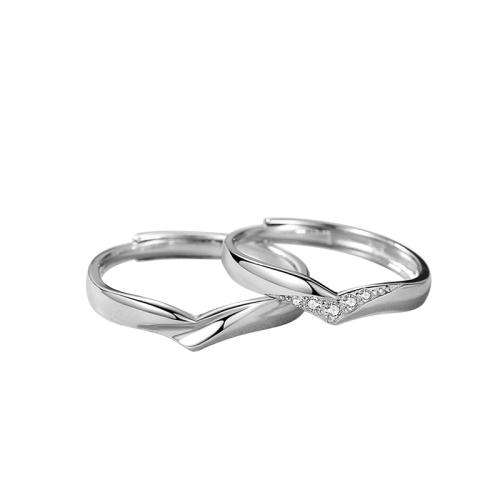 Argent sterling 925 Couple Anneau, styles différents pour le choix & pavé de micro zircon & pour le couple Vendu par PC
