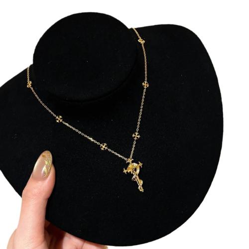 Brass Jewelry Necklace, with 5cm extender chain, plated, fashion jewelry & for woman Approx 40 cm 