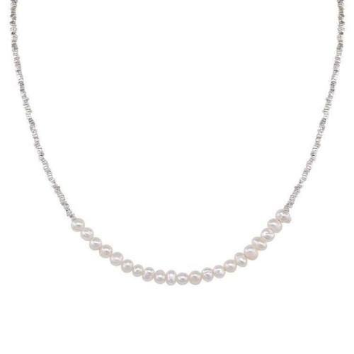 Collier en laiton fait à la main, avec perle de verre, avec 5cm chaînes de rallonge, Placage, bijoux de mode & pour femme Environ 40 , Vendu par PC