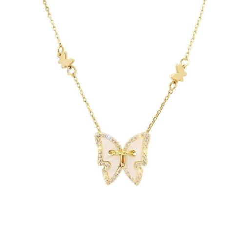 Collier en laiton cubique Zircon Micro Pave, avec zircon cubique & résine, avec 5cm chaînes de rallonge, Placage, bijoux de mode & pour femme Environ 40 cm, Vendu par PC
