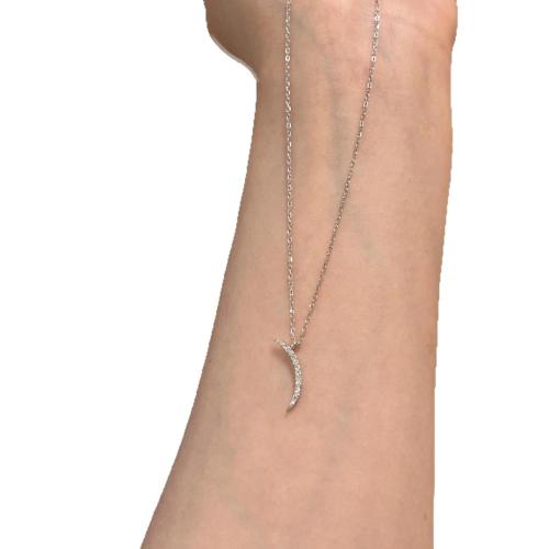 Collier en laiton cubique Zircon Micro Pave, avec 5cm chaînes de rallonge, Placage, bijoux de mode & pavé de micro zircon & pour femme Environ 40 cm, Vendu par PC