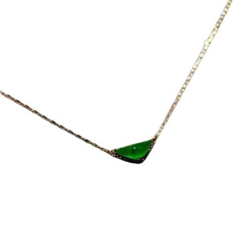 Collier en laiton cubique Zircon Micro Pave, avec zircon cubique & résine, Placage, bijoux de mode & pour femme, plus de couleurs à choisir Environ 40 cm, Vendu par PC