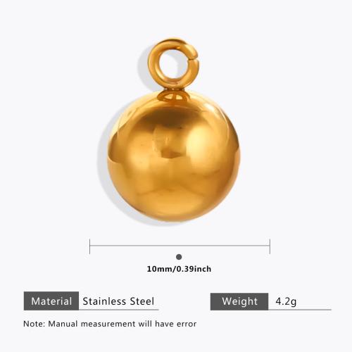 Stainless Steel Pendants, 304 Stainless Steel, Round, plated, fashion jewelry 