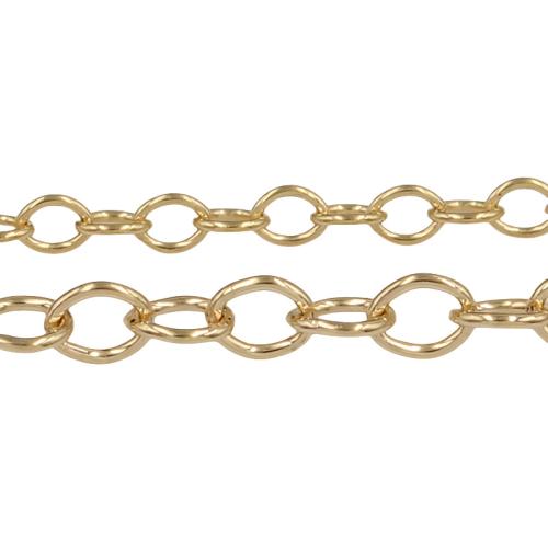 Gold Filled Pendants & oval chain, gold 
