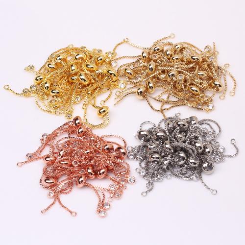 Brass Bracelet Chain, plated, DIY & adjustable & box chain Approx 6 cm 