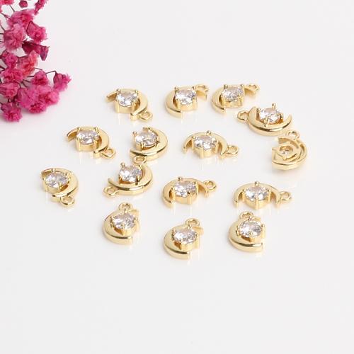 laiton Pendentif, Plaqué d'or 14K, DIY & styles différents pour le choix & pavé de micro zircon, Vendu par PC