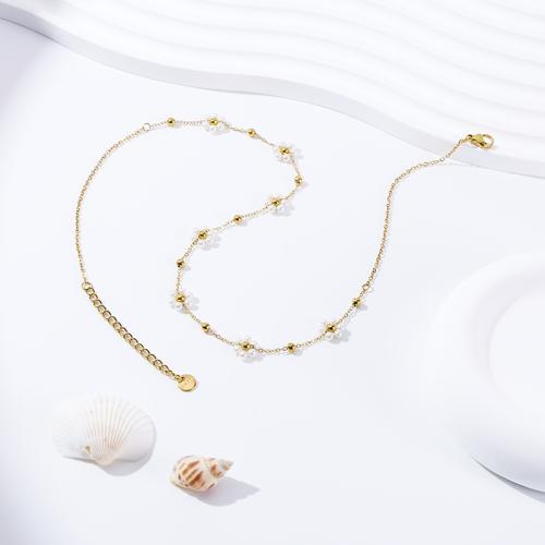 304ステンレススチール ネックレス, とともに クリスタル, ゴールドメッキ, ファッションジュエリー, 無色, 長さ:40 5 センチ, 売り手 パソコン