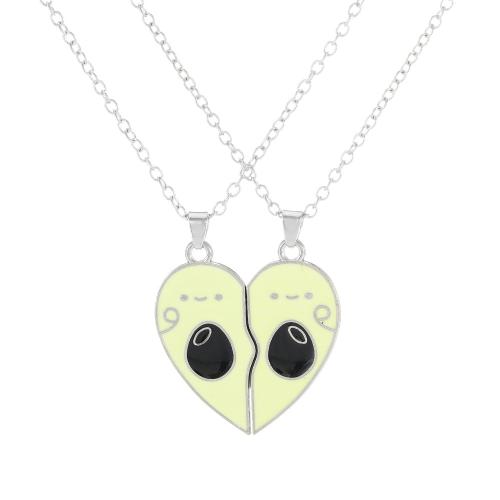 Zinc Alloy Sweater Chain Necklace, plated, 2 pieces & Unisex & enamel, original color 