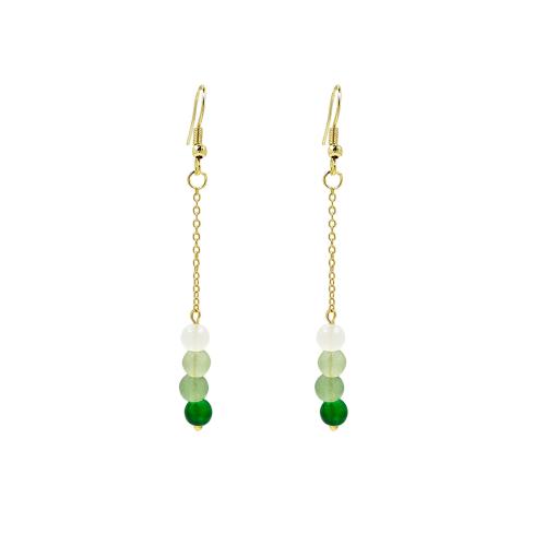 Resin Drop Earring, with Zinc Alloy, plated & for woman, earring length 60-100mm 