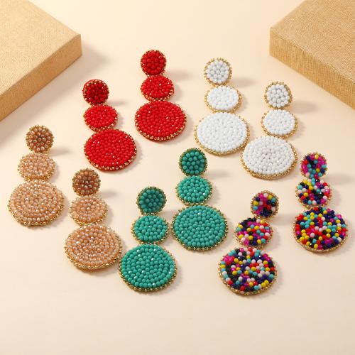 Acier inoxydable 304 Boucle d'oreille goutte, avec cristal, Placage de couleur d'or, bijoux de mode, plus de couleurs à choisir, Vendu par paire