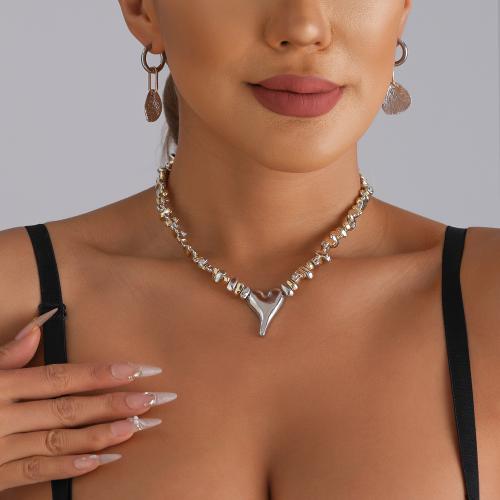 aleación de zinc Conjunto de joya, chapado en color dorado, Joyería, más colores para la opción, Vendido por UD