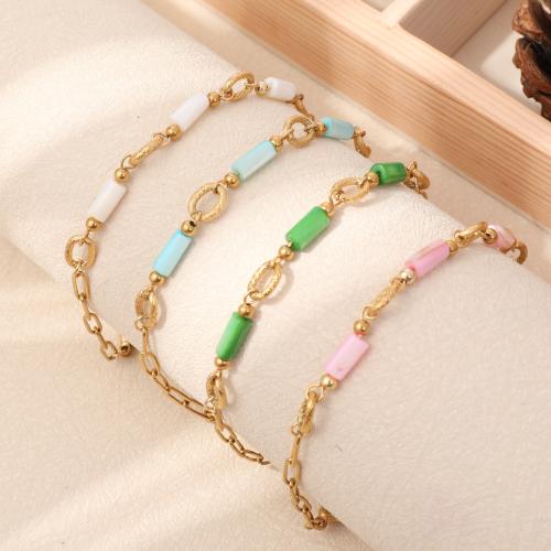 acero inoxidable 304 Pulsera, con Nácar, chapado en color dorado, Joyería, más colores para la opción, Vendido por UD