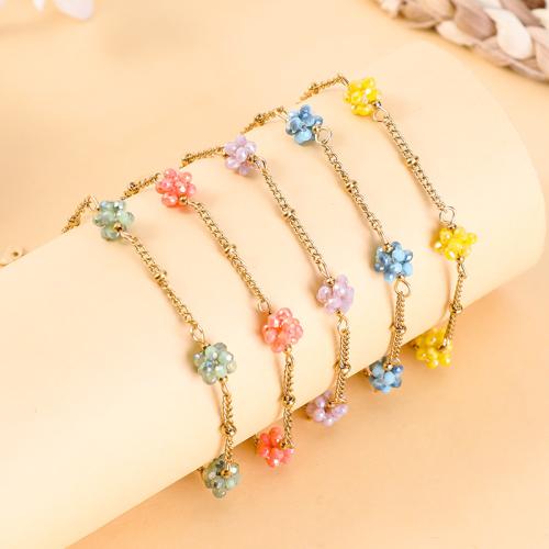 acero inoxidable 304 Pulsera, con Cristal, chapado en color dorado, Joyería, más colores para la opción, Vendido por UD