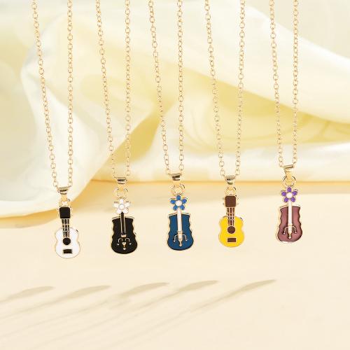 Enamel Zinc Alloy Necklace, gold color plated, Unisex 