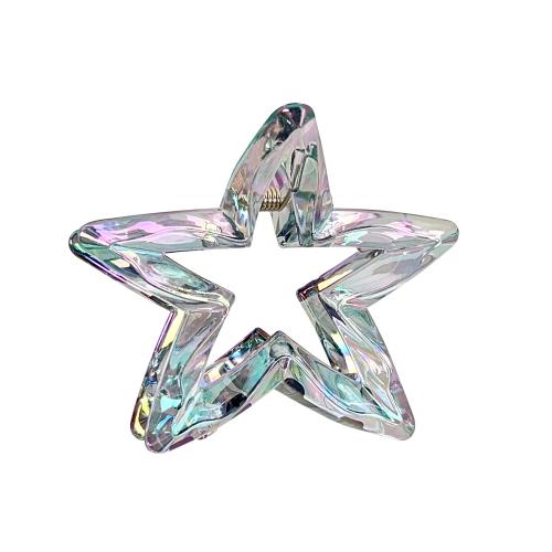 ヘアクロウクリップ, プラスチック, 星, 焼きつけニス, 女性用 & くり抜き, 無色, 売り手 パソコン