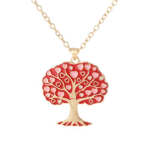 Enamel Zinc Alloy Necklace, plated, fashion jewelry & for woman, golden 