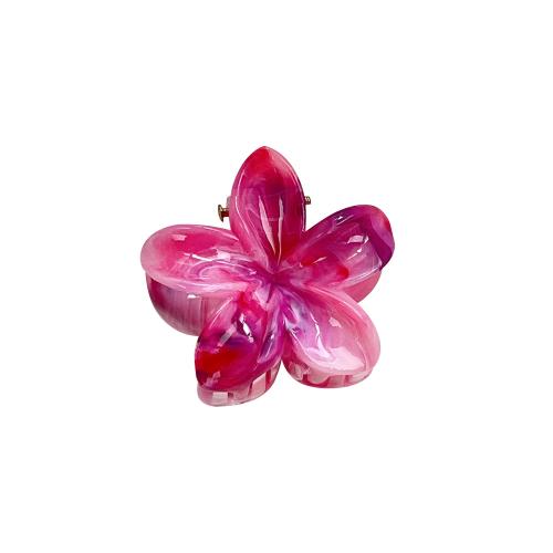 ヘアクロウクリップ, プラスチック, 花形, ハンドメイド, 女性用, 無色, 売り手 パソコン
