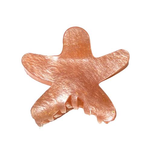 ヘアクロウクリップ, PVC(ポリ塩化ビニル)プラスチック, ヒトデ, ハンドメイド, 女性用, 無色, 売り手 パソコン