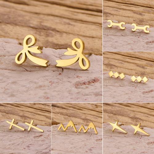 Boucle en acier inoxydable, Acier inoxydable 304, Placage, bijoux de mode, plus de couleurs à choisir Vendu par sac