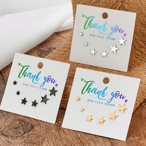 Boucle en acier inoxydable, Acier inoxydable 304, étoile, Placage, bijoux de mode, plus de couleurs à choisir, Vendu par paire