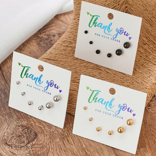 Boucle en acier inoxydable, Acier inoxydable 304, Rond, Placage, bijoux de mode, plus de couleurs à choisir, Vendu par paire