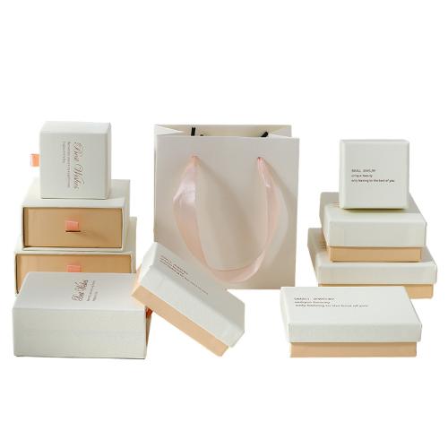 Boîte Cadeau de bijoux, carton, normes différentes pour le choix & styles différents pour le choix, rose, Vendu par PC