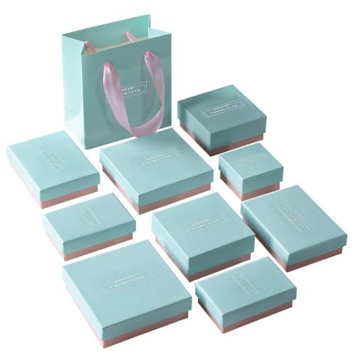 Boîte Cadeau de bijoux, carton, normes différentes pour le choix & styles différents pour le choix, bleu, Vendu par PC