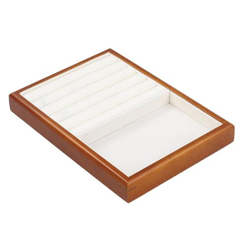 Jewelry Case and Box, Wood, with Linen & Velveteen, Rectangle 