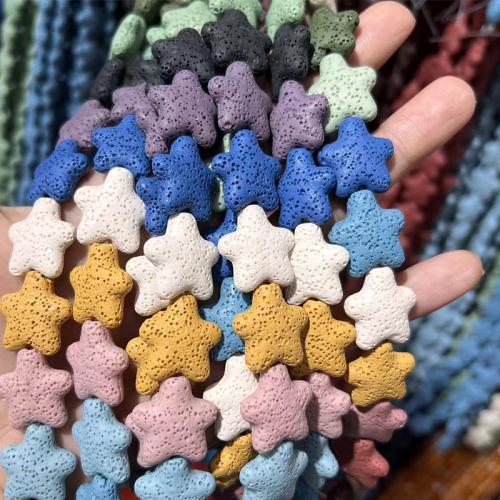 Perles de lave multicolor, lave volcanique, étoile, DIY & normes différentes pour le choix, plus de couleurs à choisir, Vendu par brin