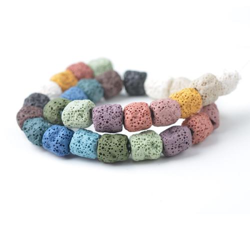 Perles de lave multicolor, lave volcanique, DIY, plus de couleurs à choisir Environ Vendu par brin