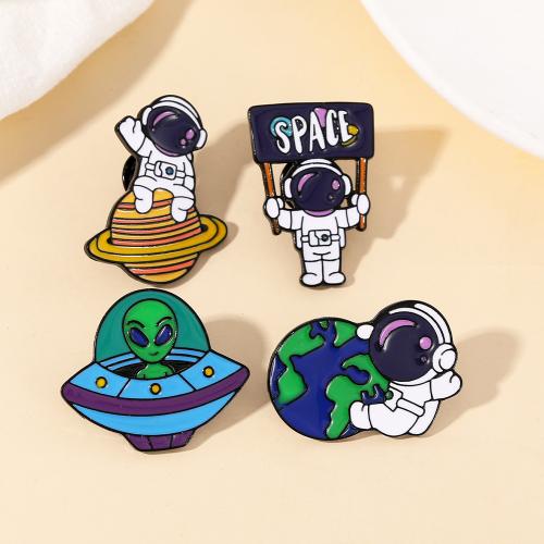 Broche émail, alliage de zinc, Placage, unisexe & styles différents pour le choix, noire, Vendu par PC