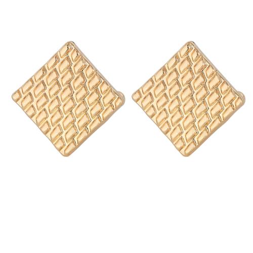 Zink Legierung Manschettenknöpfe, Zinklegierung, Quadrat, plattiert, für den Menschen, goldfarben, verkauft von Paar
