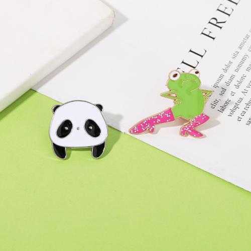 Broche émail, alliage de zinc, unisexe & styles différents pour le choix, doré, Vendu par PC