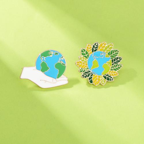 Broche émail, alliage de zinc, Placage, unisexe & styles différents pour le choix, doré, Vendu par PC