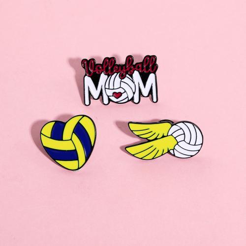 Broche émail, alliage de zinc, unisexe & styles différents pour le choix, noire, Vendu par PC