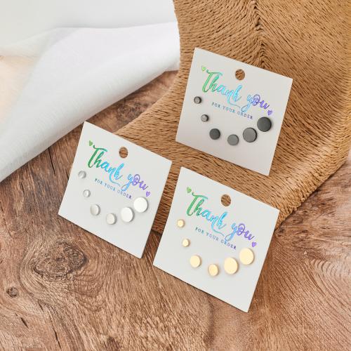 Boucle en acier inoxydable, Acier inoxydable 304, Rond, Placage, bijoux de mode, plus de couleurs à choisir, Vendu par paire