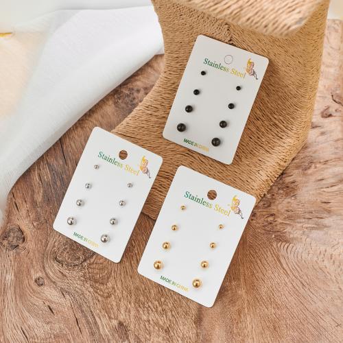 Boucle en acier inoxydable, Acier inoxydable 304, Rond, Placage, bijoux de mode, plus de couleurs à choisir, Vendu par paire