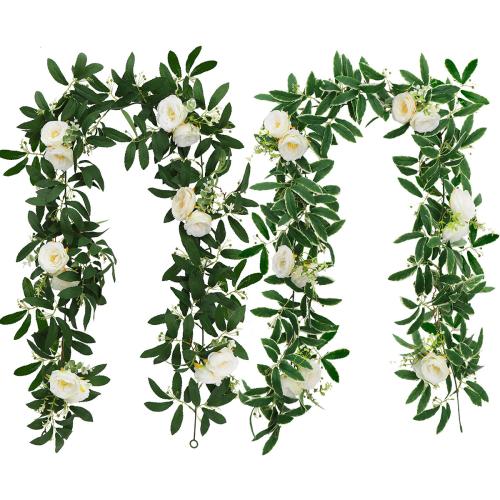 Artificial Plant, Plastic, with Silk Flower, Leaf, handmade 1750mm 