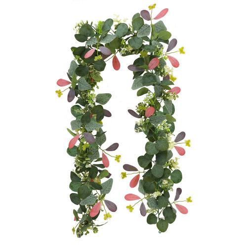 Artificial Plant, Plastic, with Silk Flower, Leaf, handmade 