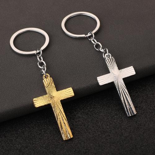 Zinc Alloy Key Chain Jewelry, Cross, plated, Unisex 105mm 