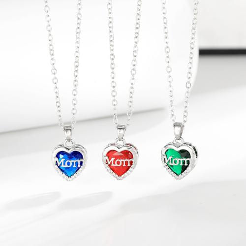 laiton collier, Placage, bijoux de mode & unisexe & avec strass, plus de couleurs à choisir, Vendu par PC